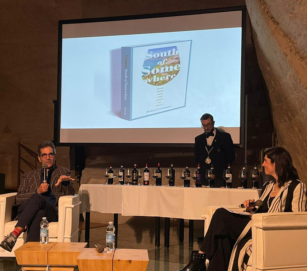 Robert Camuto presenting at the Matera Film Festival