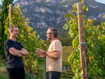 Kellerei Cantina Kurtatsch export manager Harald Cronst and president Andreas Kofler have helped to introduce new approaches to business, winemaking and farming at the cooperative winery.                                                                (Courtesy of Kellerei Cantina Kurtatsch)