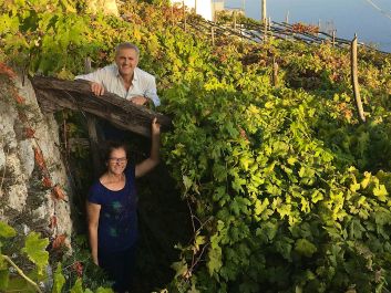 Winemaker Marisa Cuomo with her husband, Andrea Ferraioli                                                                (Robert Camuto)