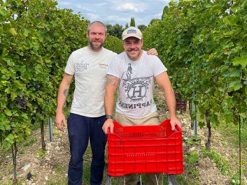 Both in their 30s, brothers Aldo (left) and Pietro Giambenini of Tenuta La Cà have been making organically grown wines since 2018, working out of a modern winery.                                                                (Robert Camuto)