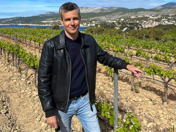Jonathan Sack of Clos Ste.-Magdeleine in Cassis has been finding success with his Vermentino bottling, but now he can't use the grape's name on the wine label.                                                                (Robert Camuto)
