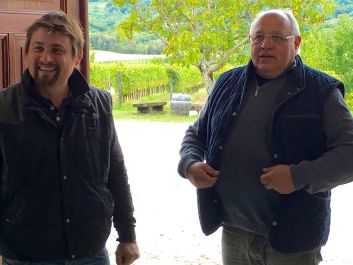 Edi Keber (right) and his son, Kristian, are giving the wines of Collio and Brda a bigger stage.                                                                (Robert Camuto)