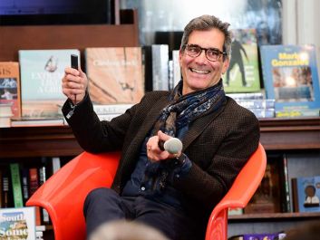Robert discussing wine and South of Somewhere at Rizzoli Bookstore, New York