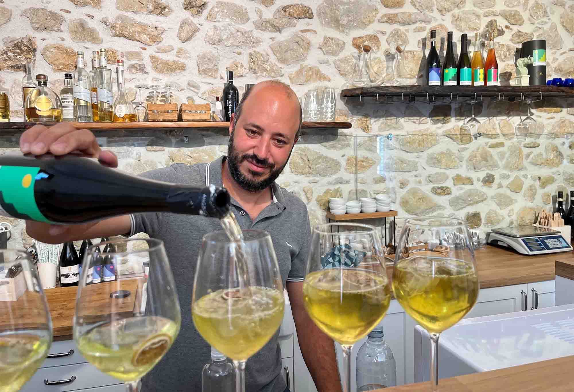 Fiano lime wine cocktail