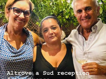 My cousin Vittoria Aiello with Marisa Cuomo and husband Andrea Ferraioli
