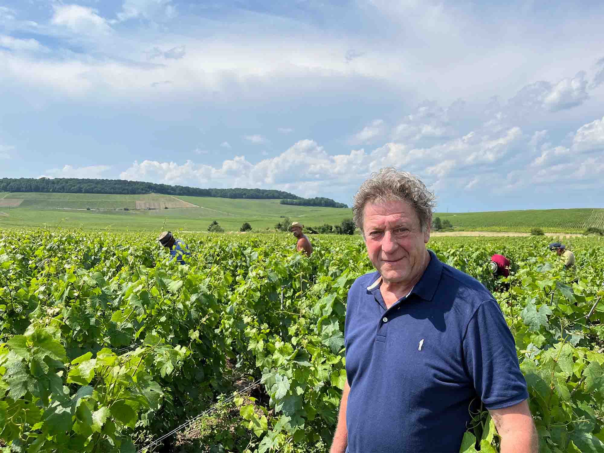 Anselme Selosse in his vineyard near Avize winery