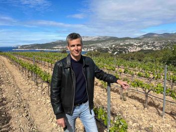 Jonathan Sack of Clos Ste Magdeleine in his Vermentino vineyard